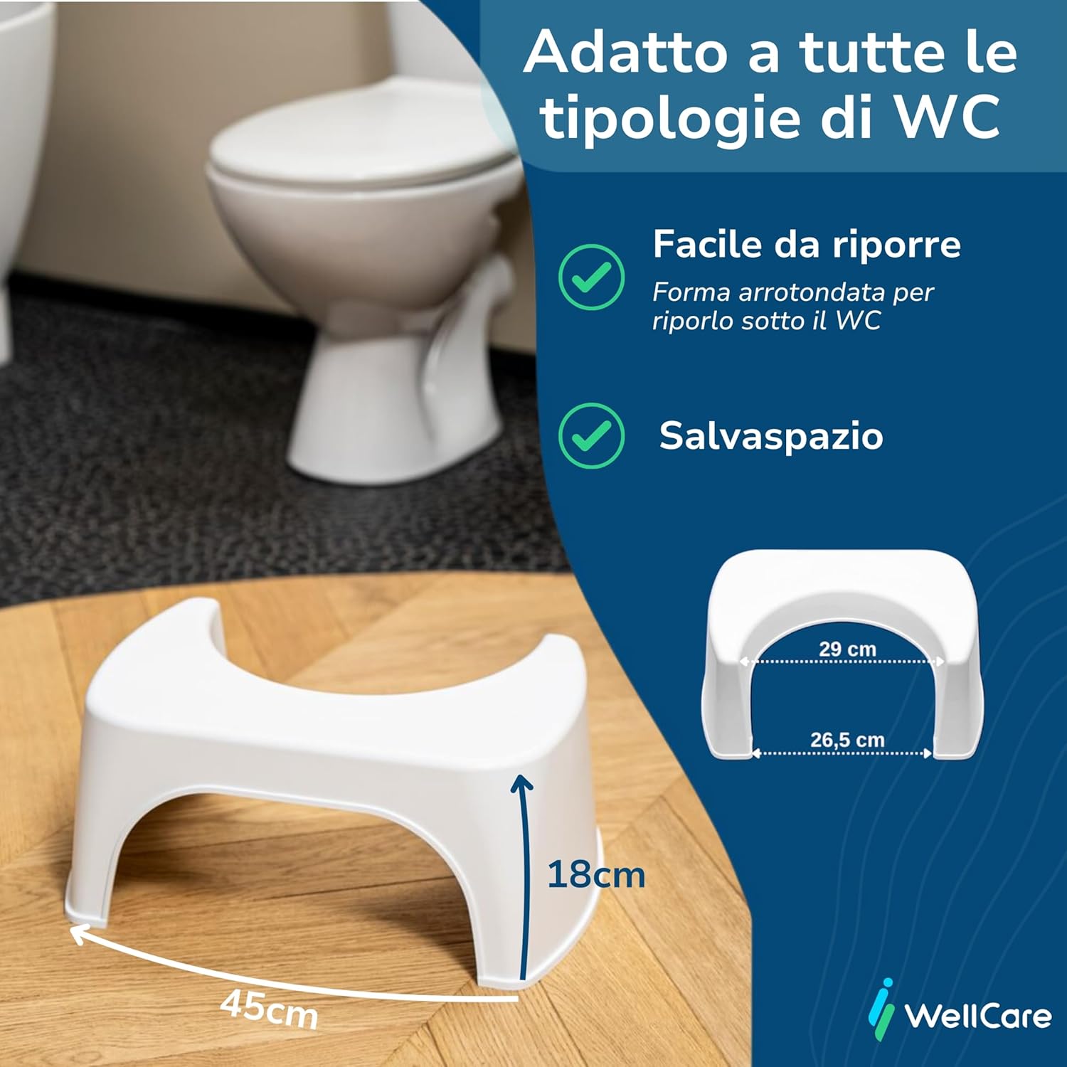 Well Care tabouret vue de dessus
